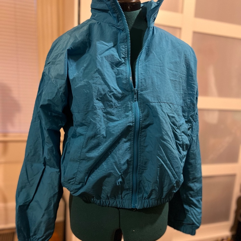 Dark Turquoise Windbreaker Jacket F21